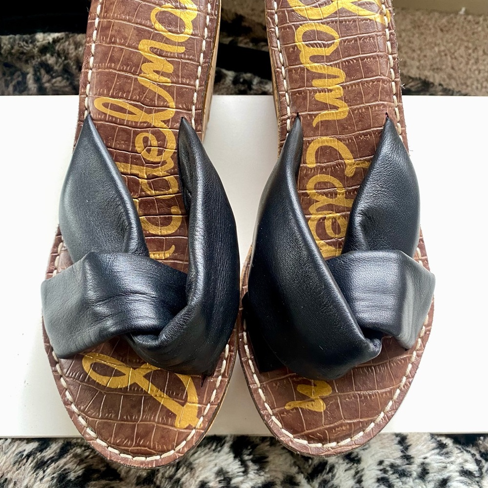 Sam Edelman Ramsey Black Wedge Sandals